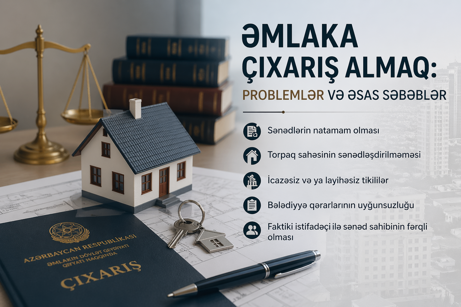 Əmlaka çıxarış almaq: problemlər və əsas səbəblər.