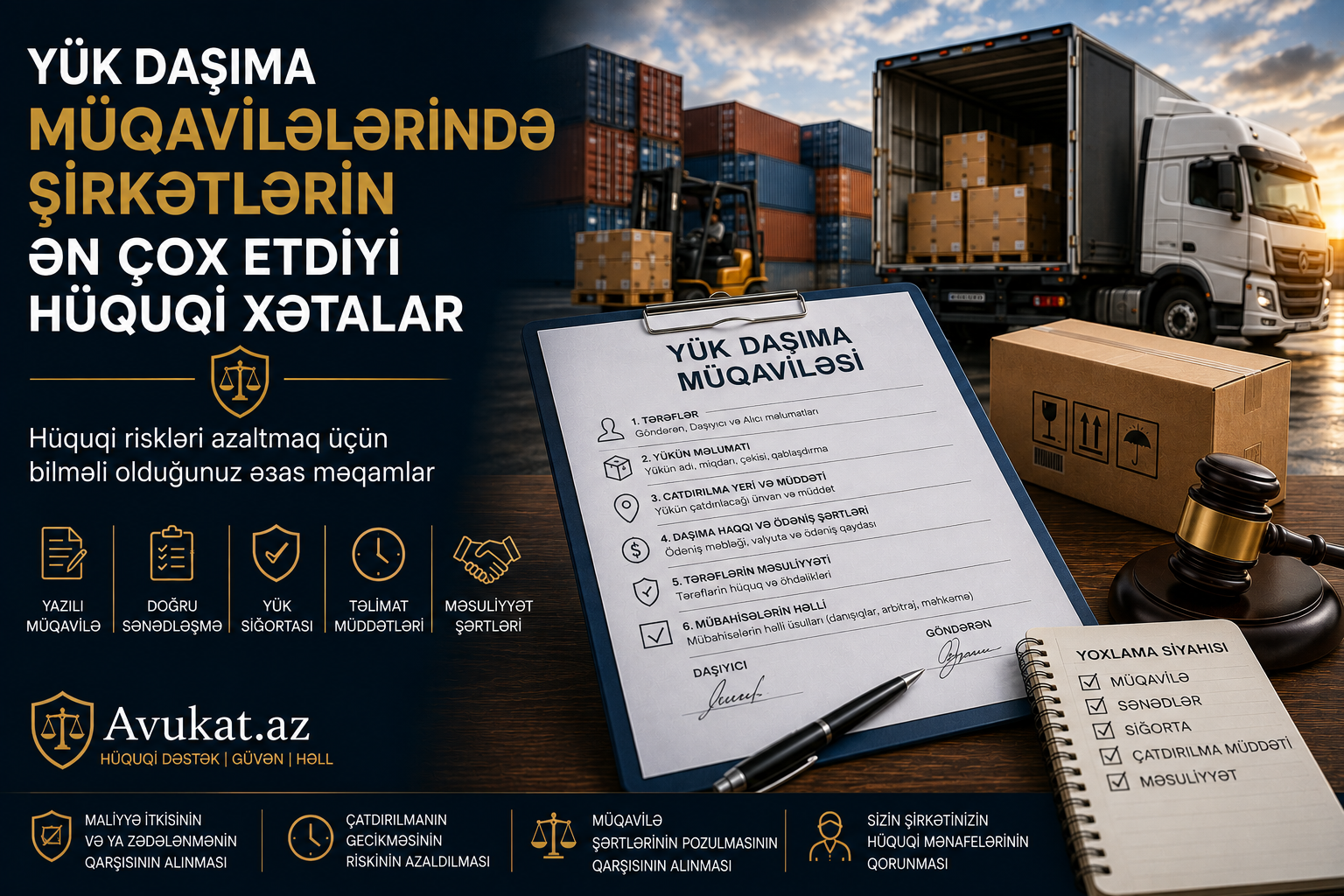 Yük daşınması müqaviləsində sahibkarların ən çox buraxdığı hüquqi səhvlər. Yük daşınması müqaviləsi niyə vacibdir?