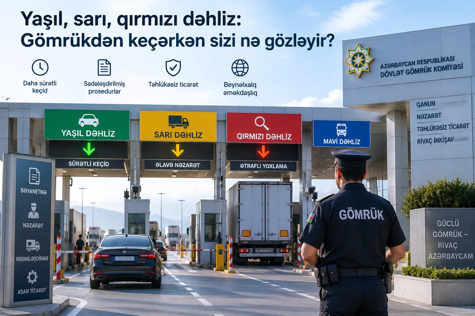 Yaşıl, sarı, qırmızı dəhliz: Gömrükdən keçərkən sizi nə gözləyir?