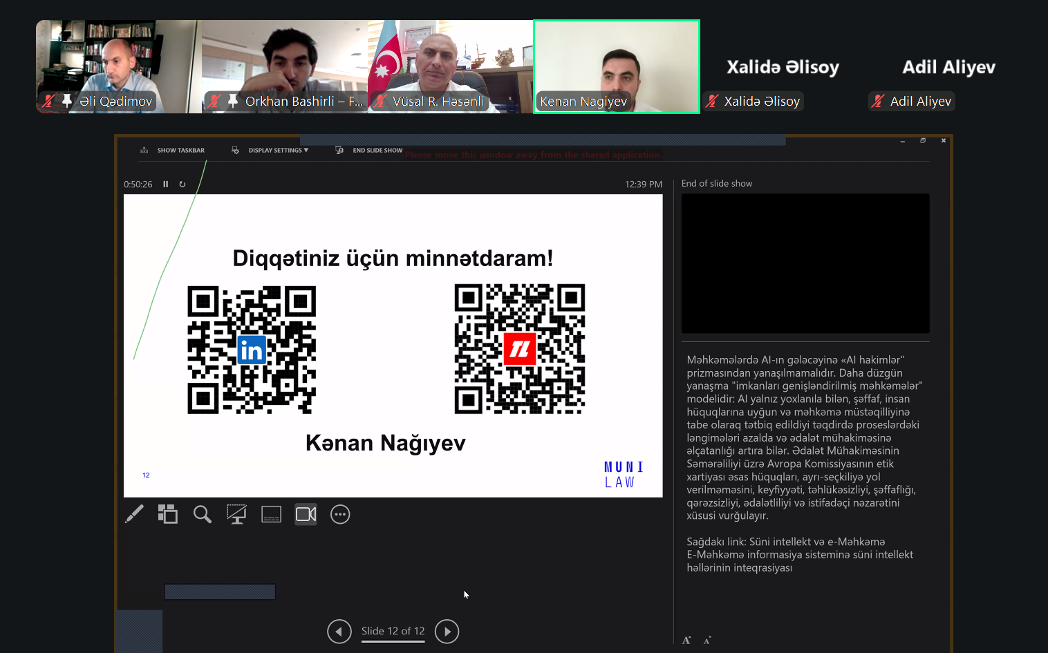 Xarici Təhsilli Hüquqşünaslar Assosiasiyası (FELAS) və TechLaw.az texnoloji hüquq platformasının birgə təşkilatçılığı ilə “Süni intellektin məhkəmə sistemində tətbiqi” mövzusunda panel müzakirə